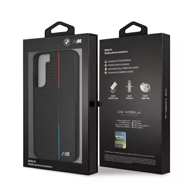 Etui BMW BMHCS22MTRTBK S22+ S906 czarny/black hardcase M Collection Triangles 7