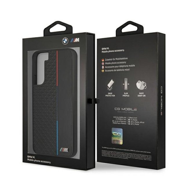 Etui BMW BMHCS22MTRTBK S22+ S906 czarny/black hardcase M Collection Triangles 14