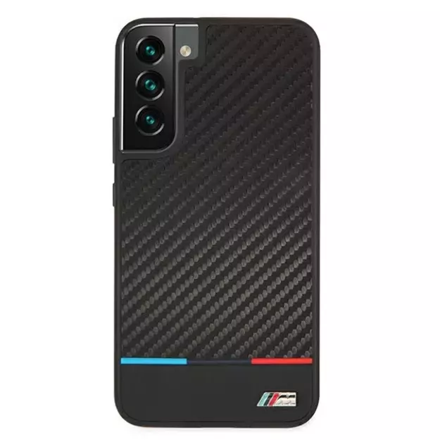 Etui hardcase BMW BMHCS22MPUCARTCBK S22+ S906  black/czarny M Collection Triangles 2