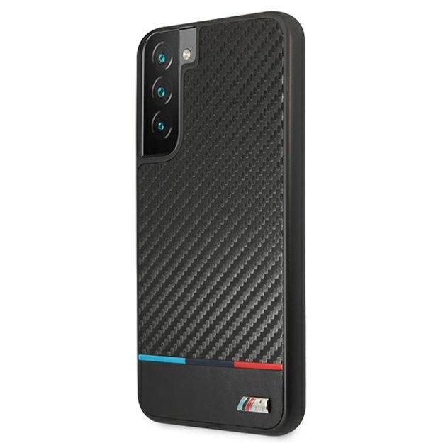Etui hardcase BMW BMHCS22MPUCARTCBK S22+ S906  black/czarny M Collection Triangles 8