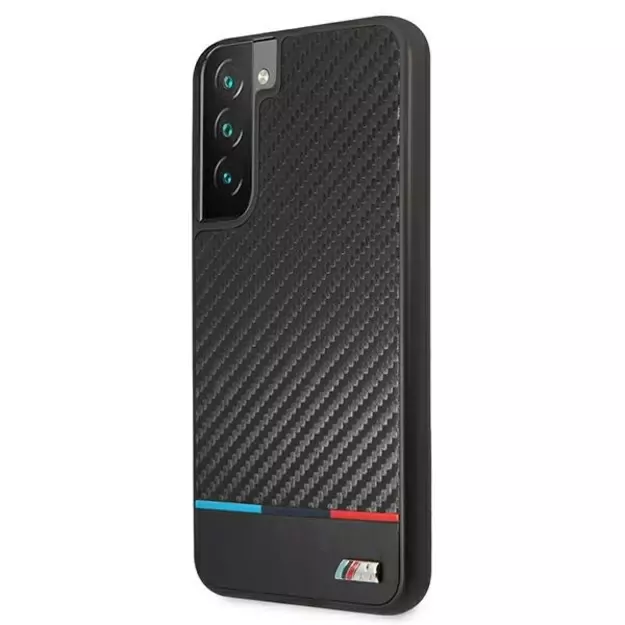 Etui hardcase BMW BMHCS22MPUCARTCBK S22+ S906  black/czarny M Collection Triangles 1