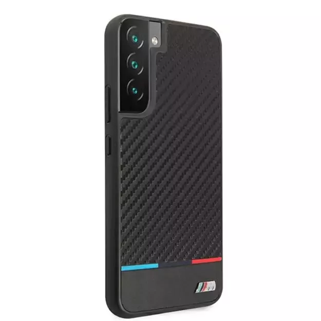 Etui hardcase BMW BMHCS22MPUCARTCBK S22+ S906  black/czarny M Collection Triangles 3
