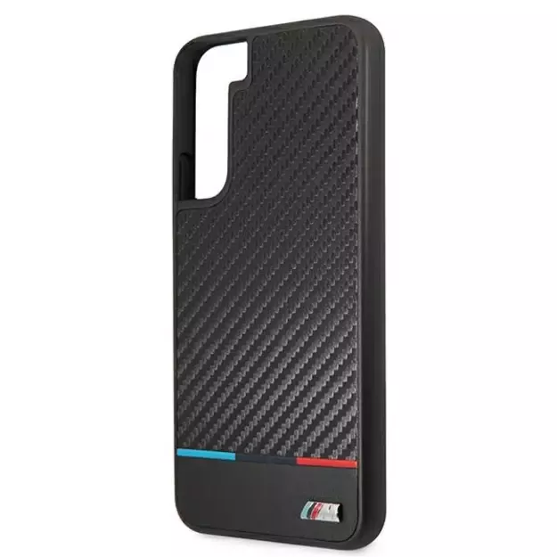 Etui hardcase BMW BMHCS22MPUCARTCBK S22+ S906  black/czarny M Collection Triangles 5