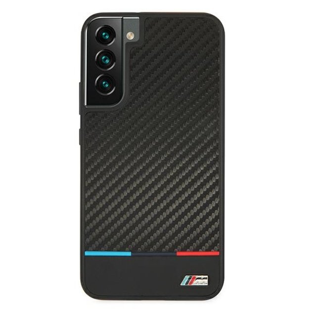 Etui hardcase BMW BMHCS22MPUCARTCBK S22+ S906  black/czarny M Collection Triangles 9