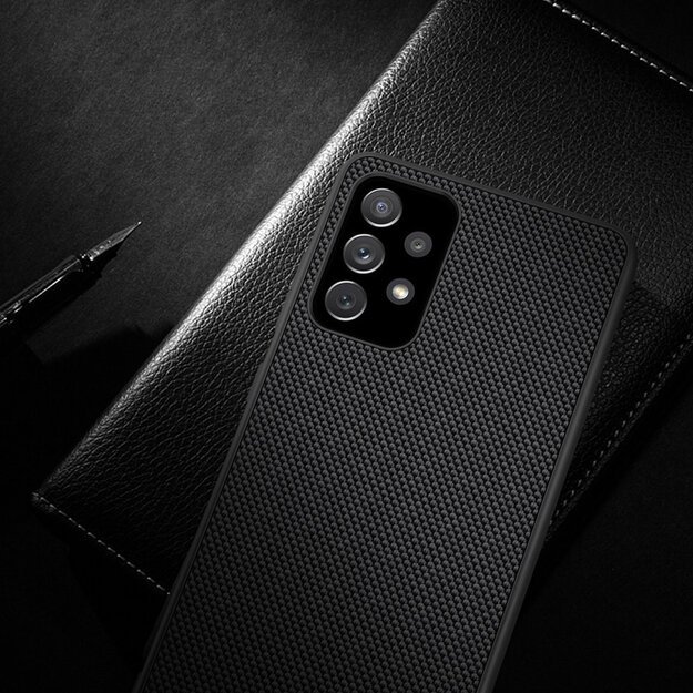 Nillkin Textured Case durable reinforced case with gel frame and nylon back for Samsung Galaxy A72 4G black 14