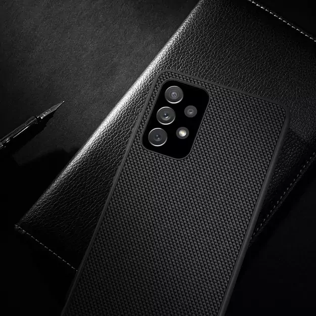 Nillkin Textured Case durable reinforced case with gel frame and nylon back for Samsung Galaxy A72 4G black 28