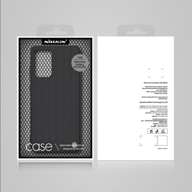 Nillkin Textured Case durable reinforced case with gel frame and nylon back for Samsung Galaxy A72 4G black 4