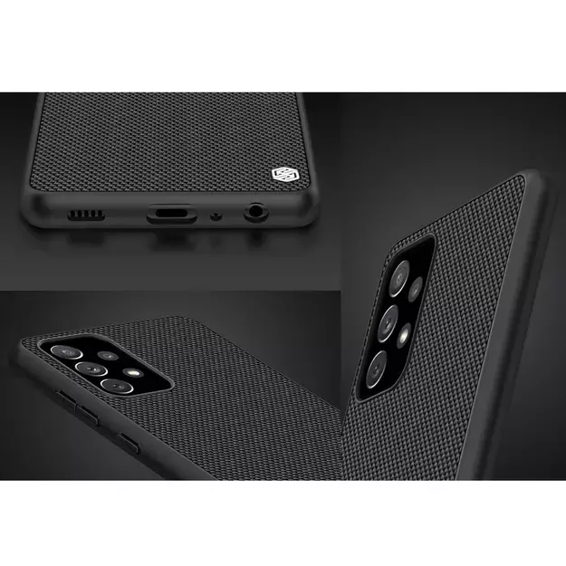 Nillkin Textured Case durable reinforced case with gel frame and nylon back for Samsung Galaxy A72 4G black 24