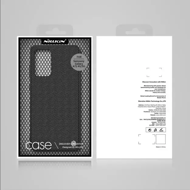 Nillkin Textured Case durable reinforced case with gel frame and nylon back for Samsung Galaxy A72 4G black 18