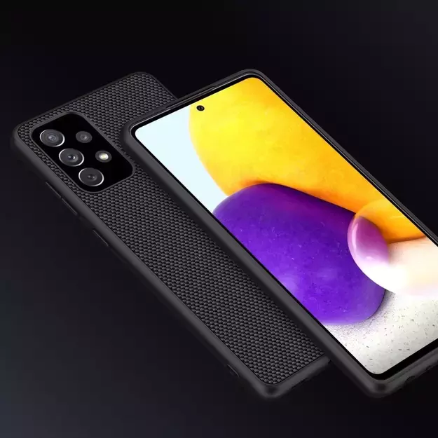 Nillkin Textured Case durable reinforced case with gel frame and nylon back for Samsung Galaxy A72 4G black 22