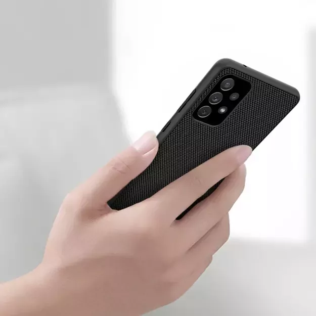 Nillkin Textured Case durable reinforced case with gel frame and nylon back for Samsung Galaxy A72 4G black 21