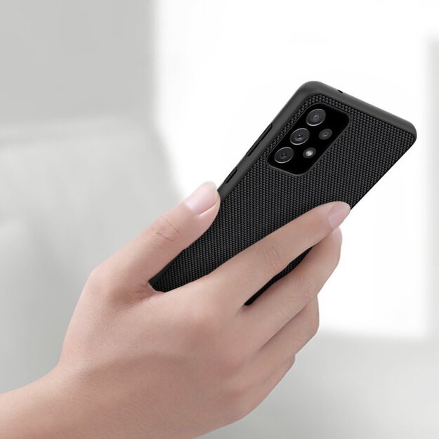 Nillkin Textured Case durable reinforced case with gel frame and nylon back for Samsung Galaxy A72 4G black 7