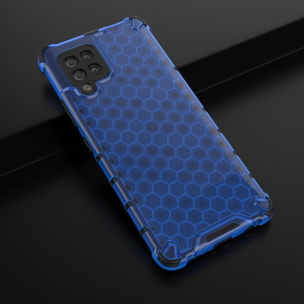 Honeycomb Case armor cover with TPU Bumper for Samsung Galaxy A42 5G blue 16