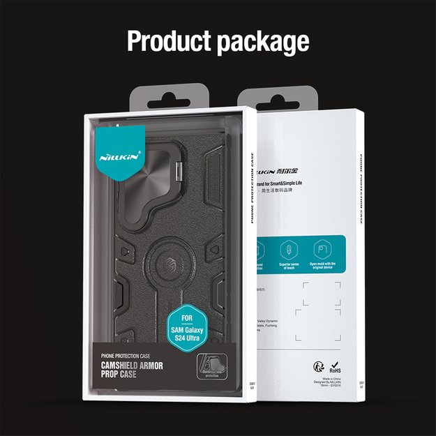 Nillkin CamShield Armor Prop Case for Samsung Galaxy S24 Ultra - black 38