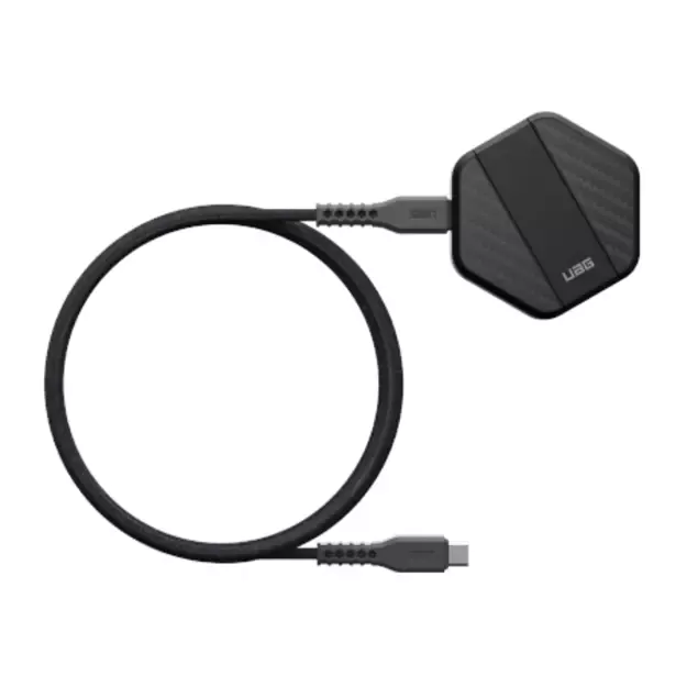 UAG Wireless Charger 15W wireless charger with stand, compatible with MagSafe - black carbon 1