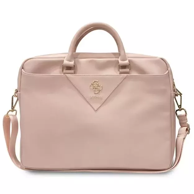 Guess Triangle 4G bag for a 16&quot  laptop - pink