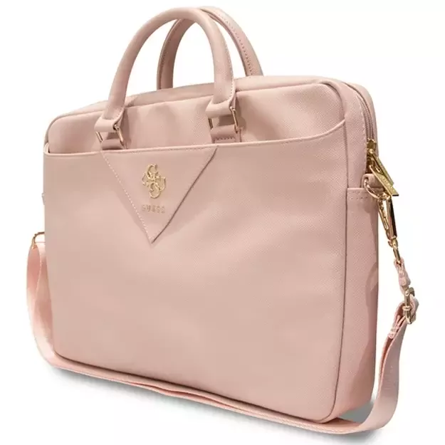 Guess Triangle 4G bag for a 16&quot  laptop - pink 1