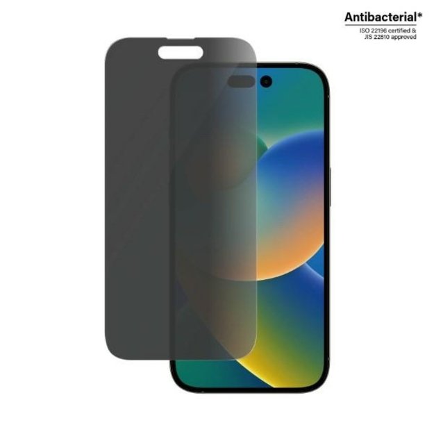 PanzerGlass Classic Fit antibacterial privacy glass for iPhone 14 Pro 2