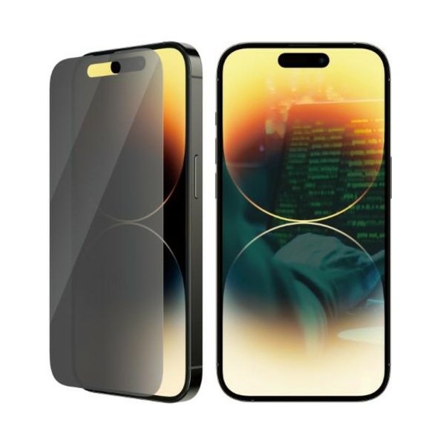 PanzerGlass Classic Fit antibacterial privacy glass for iPhone 14 Pro 4