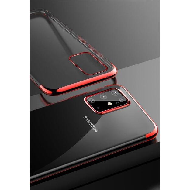 Clear Color Case Gel TPU Electroplating frame Cover for Samsung Galaxy A72 4G blue 14