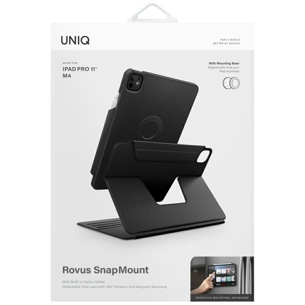 Uniq Rovus Snapmount Magnetic 360 Rotating Detachable case for iPad Pro 11&quot  2024 (5th generation) - black 10