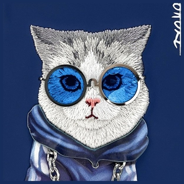 Nimmy Glasses Cool Cat Case for iPhone 15 - Blue 10
