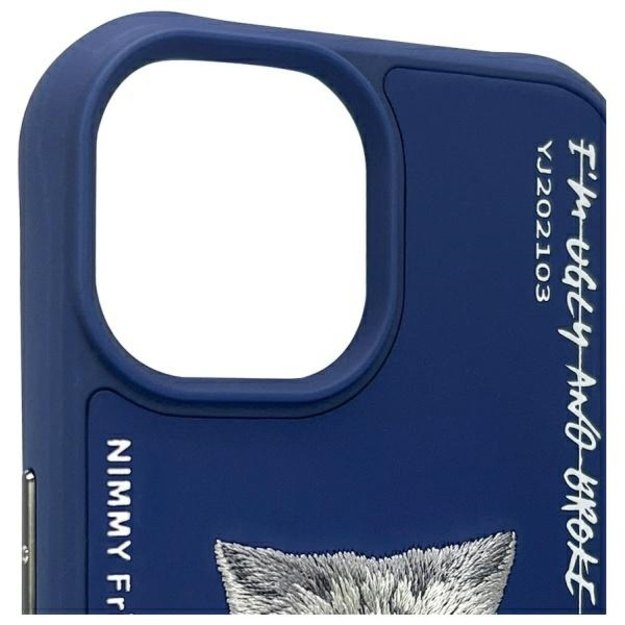 Nimmy Glasses Cool Cat Case for iPhone 15 - Blue 7