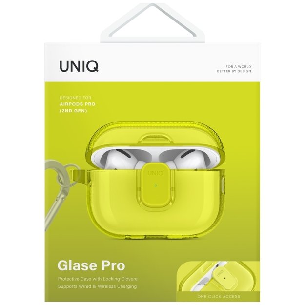 Uniq Glase Pro Case for AirPods Pro 2 - Yellow 1