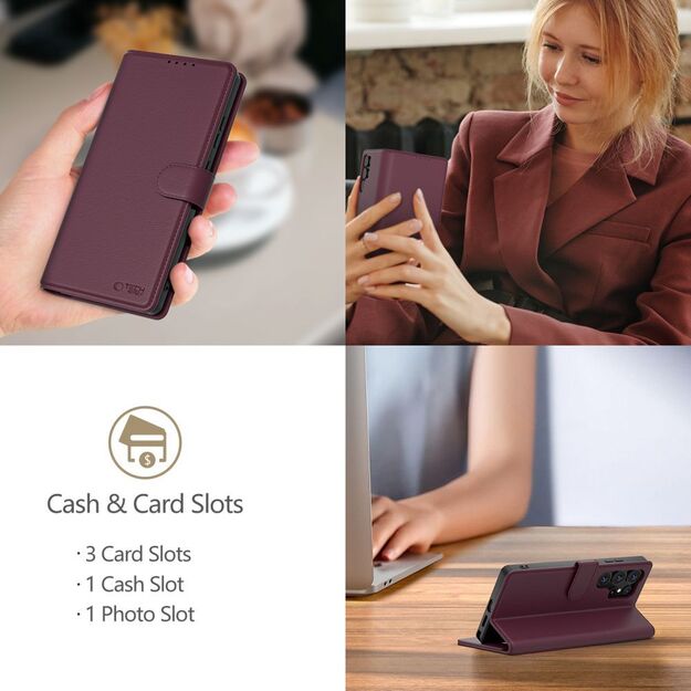 Tech-Protect Wallet Case for Samsung Galaxy A26 5G / A17 4G / 5G - Burgundy 3