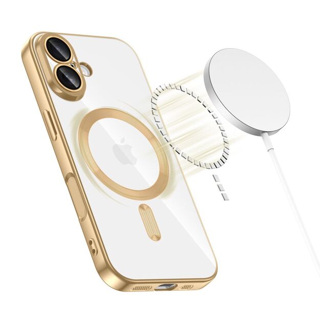 Tech-Protect MagFlex MagSafe Case for iPhone 17 - Transparent Gold 1