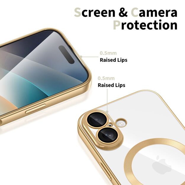 Tech-Protect MagFlex MagSafe Case for iPhone 17 - Transparent Gold 2