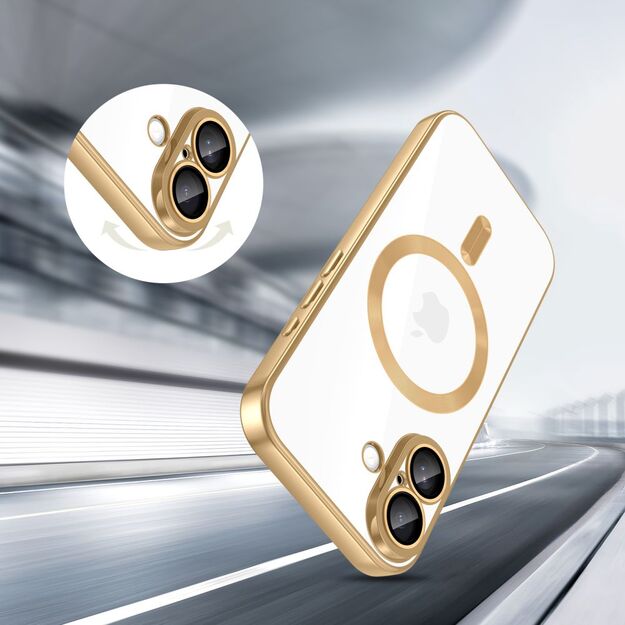 Tech-Protect MagFlex MagSafe Case for iPhone 17 - Transparent Gold 4