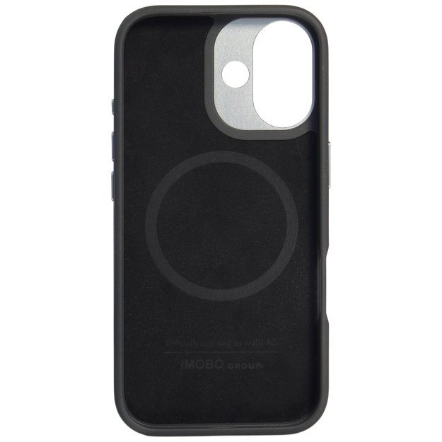 Audi R8 Genuine Leather MagSafe Case for iPhone 17 - Black and Red 7