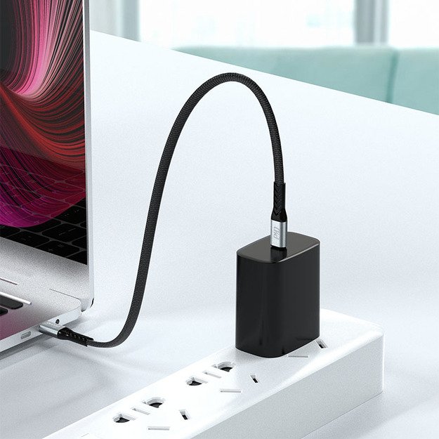 Dudao L10C USB-C - USB-C PD cable 100W 5A 0.23m - black 2