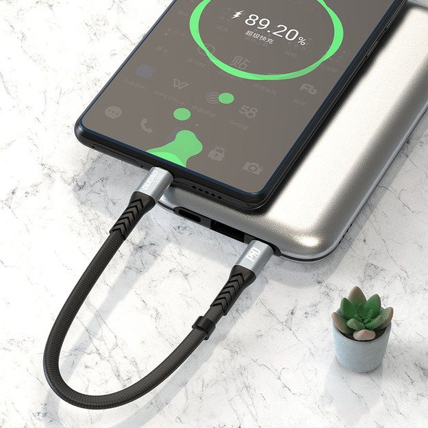 Dudao L10C USB-C - USB-C PD cable 100W 5A 0.23m - black 6