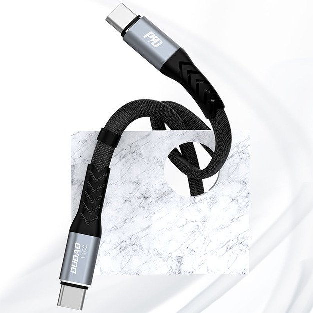 Dudao L10C USB-C - USB-C PD cable 100W 5A 0.23m - black 3