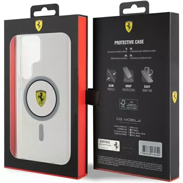 Ferrari IML Transp Inner Circle Line MagSafe case for Samsung Galaxy S24 Ultra - black 14