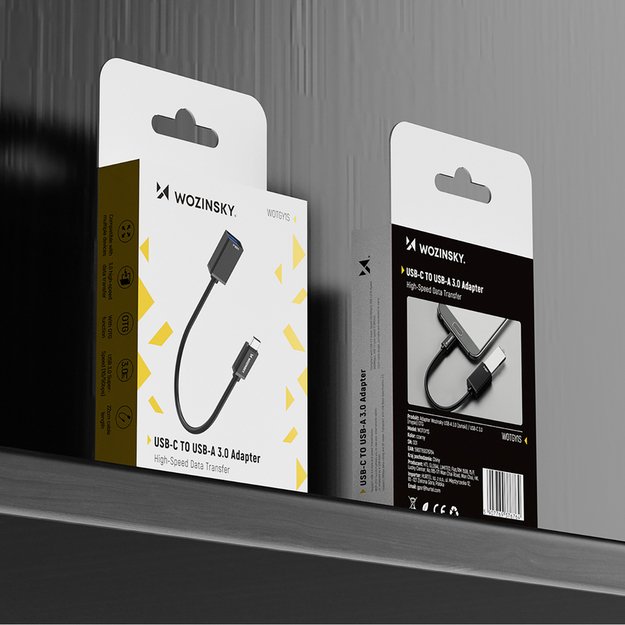 Wozinsky WOTGY1S USB-C 3.0 (male) - USB-A 3.0 (female) OTG Adapter - Black 9