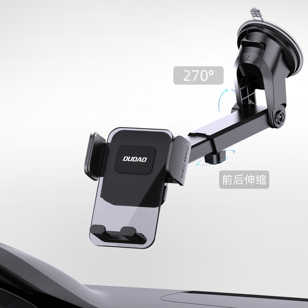 Dudao F8Max+ car holder for dashboard or windshield - black 10