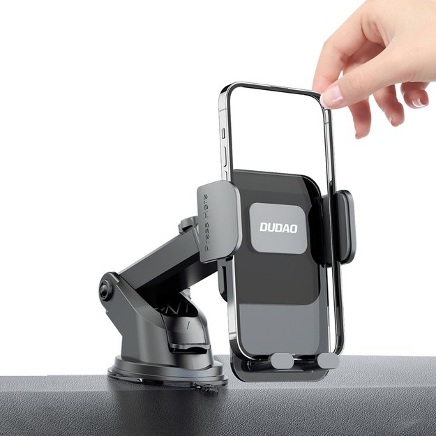 Dudao F8Max+ car holder for dashboard or windshield - black 4