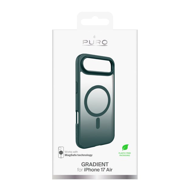 Puro Gradient TPU Case Compatible with MagSafe for iPhone 17 Air - Turquoise 1