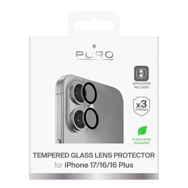 Puro Individual tempered glass lenses for iPhone 17 / iPhone 16 / iPhone 16 Plus 1