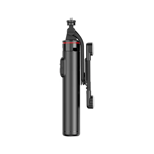 Selfie stick WC13YDS telescopic tripod 1.3m with double lamp and phone holder - black 22