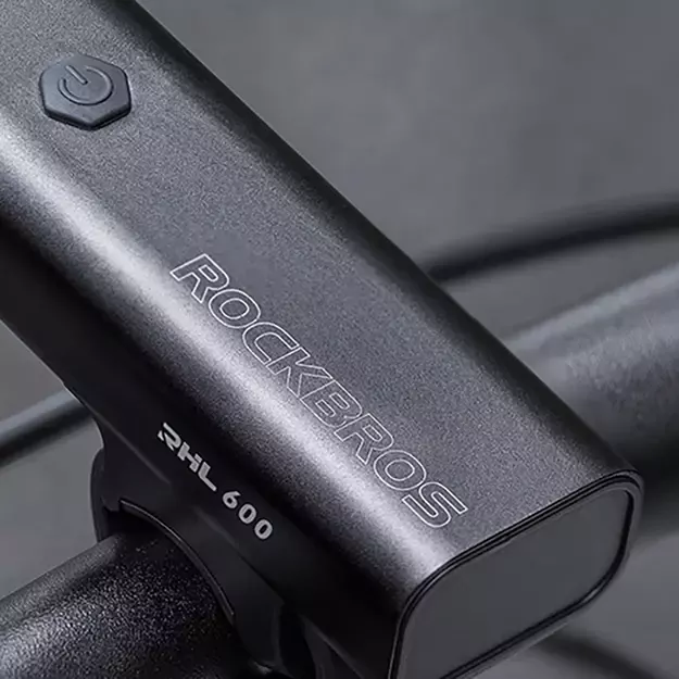 Rockbros RHL600 front bicycle light 600lm 2600mAh IPX6 - black 2