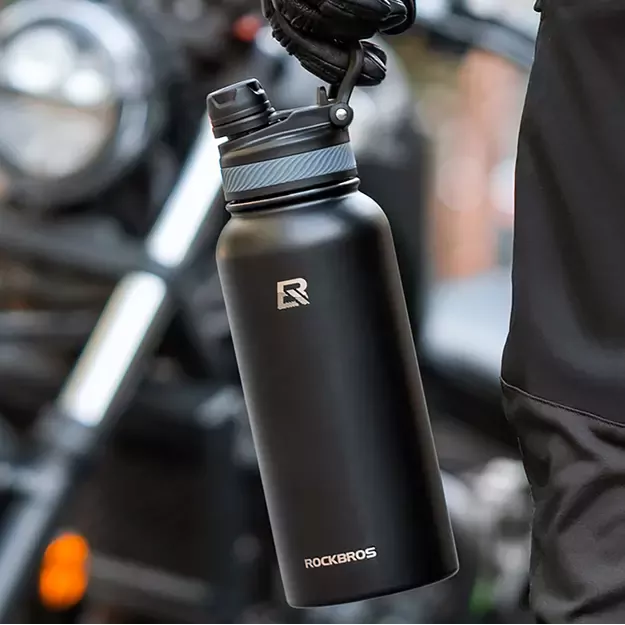 Rockbros 35210029002 thermal bicycle bottle for drinks 650 ml - black 9