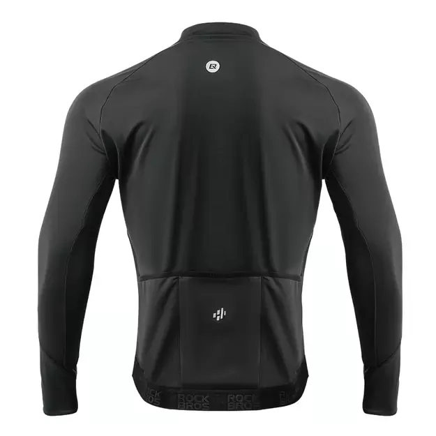 Rockbros 15400002004 long sleeve cycling jersey autumn/winter XL - black 2