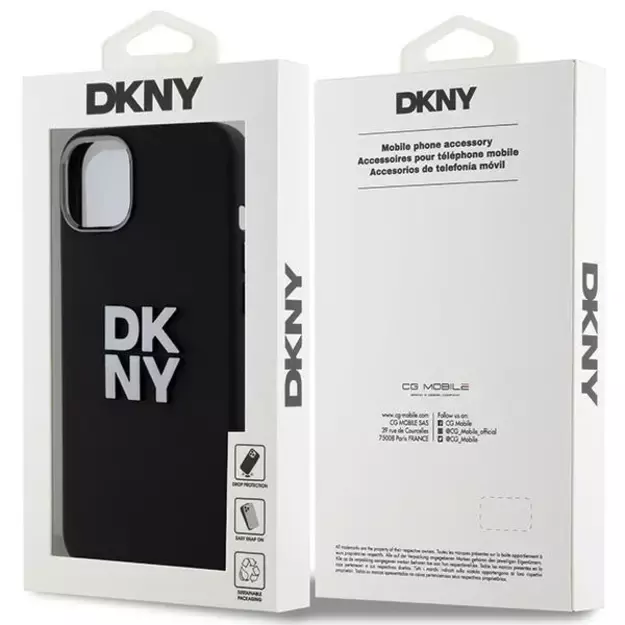 DKNY Liquid Silicone Metal Logo case for iPhone 15 Plus / 14 Plus - black 5