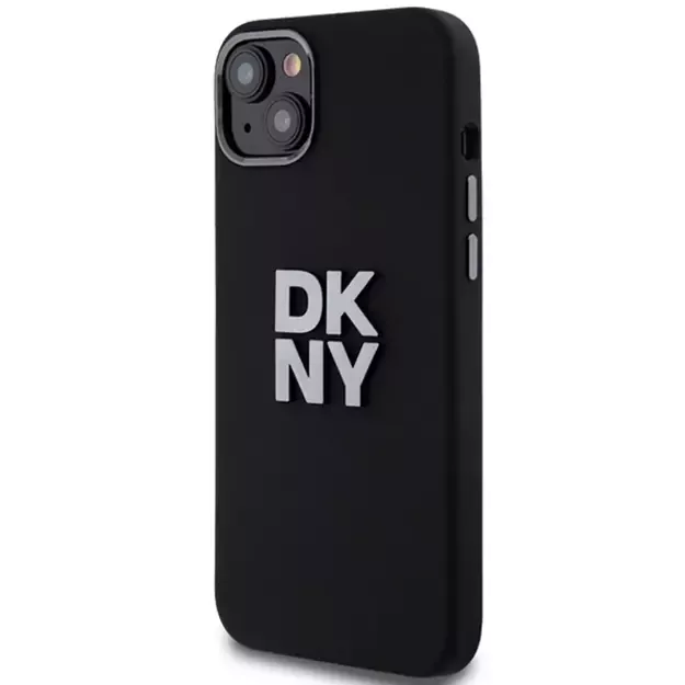 DKNY Liquid Silicone Metal Logo case for iPhone 15 Plus / 14 Plus - black 13