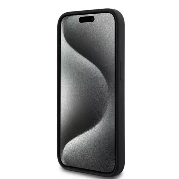 DKNY Liquid Silicone White Printed Logo MagSafe Case for iPhone 14 / 15 / 13 - Black 4