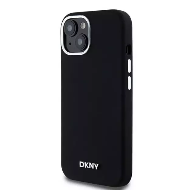 Etui DKNY Liquid Silicone Small Metal Logo MagSafe na iPhone 15 / 14 / 13 - czarne 1